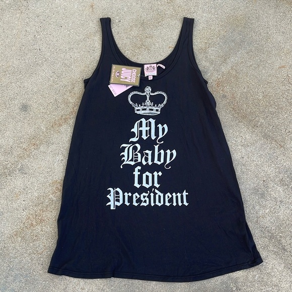 Juicy Couture Tops - Juicy Couture Vintage “ My Baby For President” Tank Top